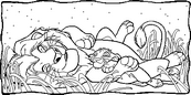 coloriage le roi lion simba et mufasa dorment